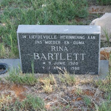 BARTLETT Rina 1920-1998
