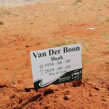 BOON Henk, van der 1934-2019
