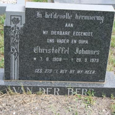 BERG Christoffel Johannes, van der 1908-1979