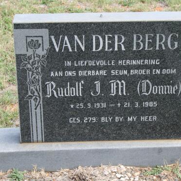 BERG Rudolf J.M., van der 1931-1985