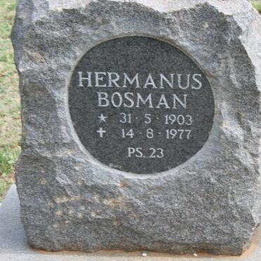 BOSMAN Hermanus 1903-1977