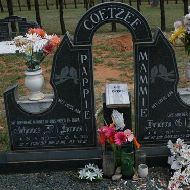 COETZEE Johannes P. 1930-1983 &amp; Hendrina C. 1935-2005