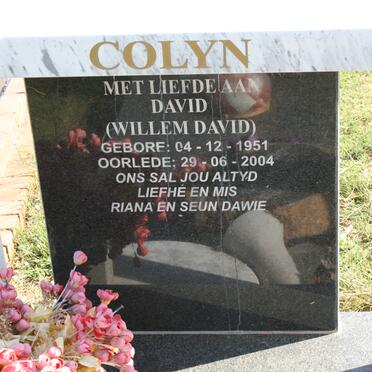 COLYN Willem David 1951-2004