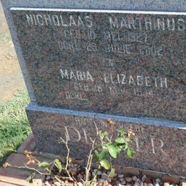DEKKER Nicholaas Marthinus 1927-2002 &amp; Maria Elizabeth 1934-