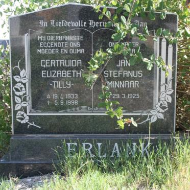 ERLANK Jan Stefanus Minaar 1925- &amp; Gertruida Elizabeth 1933-1998
