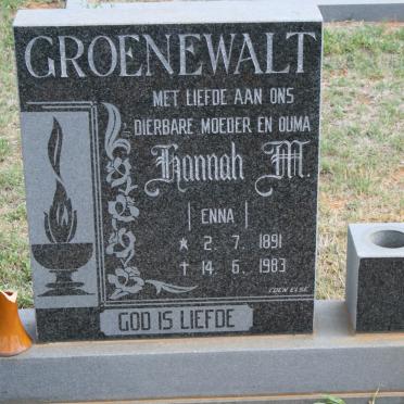 GROENEWALT Hannah M. 1891-1983