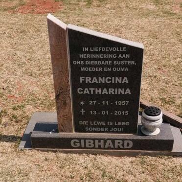 GIBHARD Francina Catharina 1957-2015