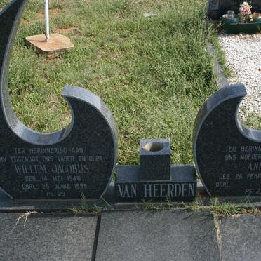 HEERDEN Willem Jacobus, van 1940-1995 &amp; Anna 1935-