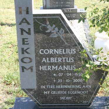 HANEKOM Cornelius Albertus Hermanus 1950-2000