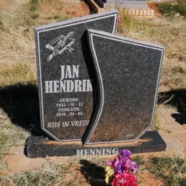 HENNING Jan Hendrik 1933-2016