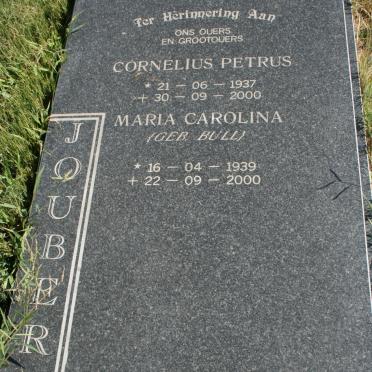 JOUBERT Cornelius Petrus 1937-2000 &amp; Maria Carolina BULL 1939-2000
