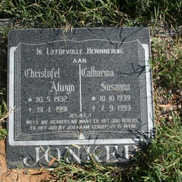 JONKER Christofel Alwyn 1932-1991 &amp; Catharina Susanna 1939-1993