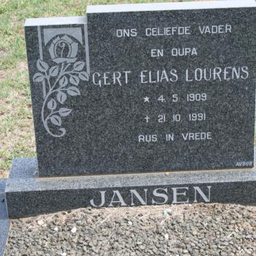 JANSEN Gert Elias Lourens 1909-1991