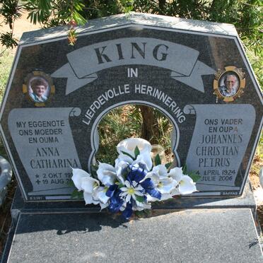 KING Johannes Christian Petrus 1924-2006 &amp; Anna Catharina 19??-20??