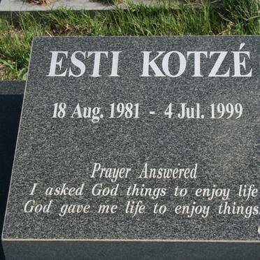 KOTZE Esti 1981-1999