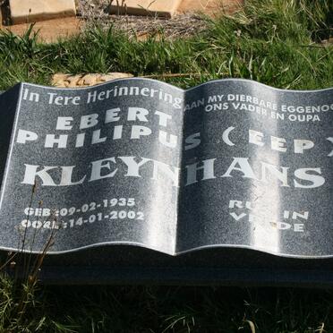 KLEYNHANS Ebert Philipus 1935-2002