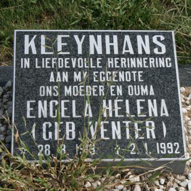 KLEYNHANS Engela Helena nee VENTER 1913-1992