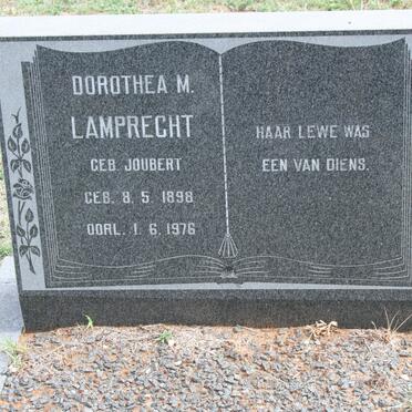 LAMPRECHT Dorothea M. nee JOUBERT 1898-1976