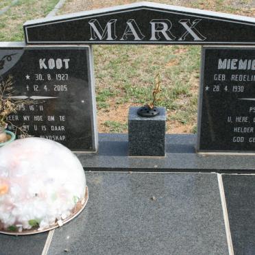 MARX Koot 1927-2005 &amp; Miemie REDELINGHUYS 1930-