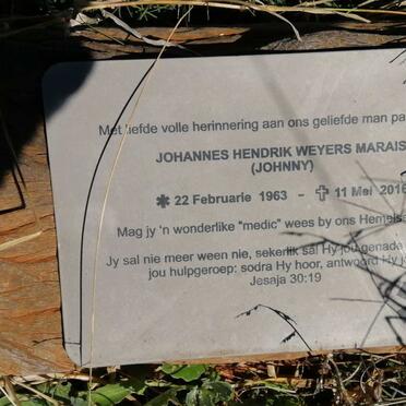 MARAIS Johannes Hendrik Weyers 1963-2016