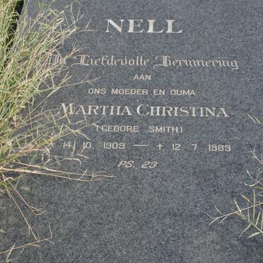 NELL Martha Christina nee SMITH 1909-1989