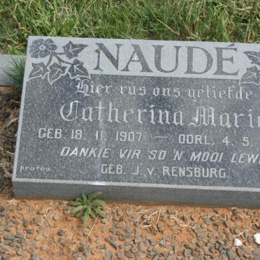 NAUDE Catherina Maria nee J. V. RENSBURG 1907-1983
