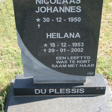 PLESSIS Nicolaas Johannes, du 1950- &amp; Heilana 1953-2002