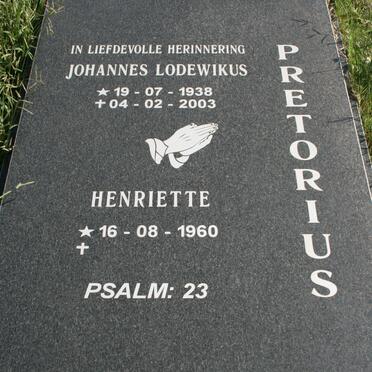 POTGIETER Johannes Lodewikus 1938-2003 &amp; Henriette 1960-