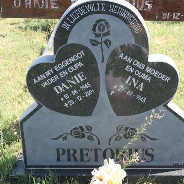 PRETORIUS Danie 1945-2001 &amp; Ina 1948-