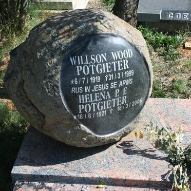 POTGIETER Willson Wood 1919-1999 &amp; Helena P.E. 1921-2006