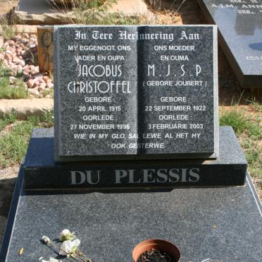 PLESSIS Jacobus Christoffel, du 1915-1996 &amp; M.J.S.P. JOUBERT 1922-2003
