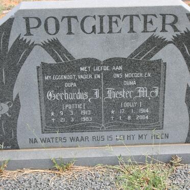 POTGIETER Gerhardus J. 1913-1983 &amp; Hester M.J. 1914-2004