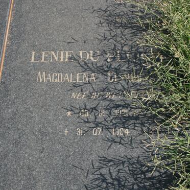 PLOOY Magdalena Claudina, du nee DE WET 1921-1994