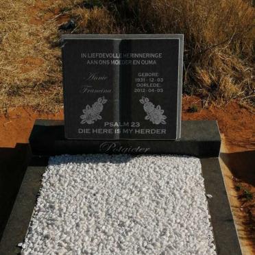 POTGIETER Annie Francina 1931-2012