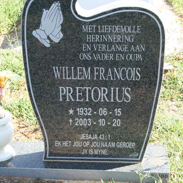 PRETORIUS Willem Francois 1932-2003