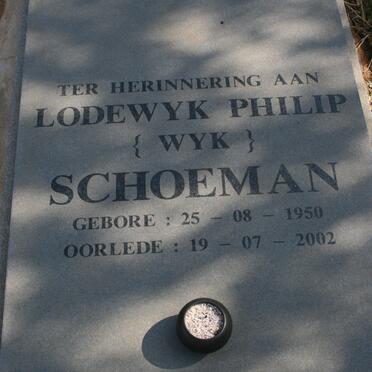SCHOEMAN Lodewyk Philip 1950-2002