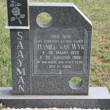 SAAYMAN Daniel van Wyk 1920-1986