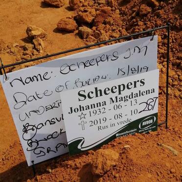 SCHEEPERS Johanna Magdalena 1932-2019