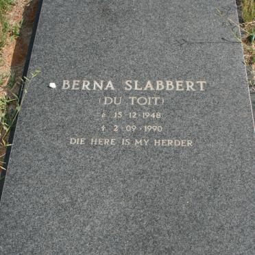 SLABBERT Berna nee DU TOIT 1948-1990