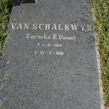 SCHALKWYK Cornelis E., van 1905-1988