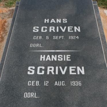 SCRIVEN Hans 1924- &amp; SCHRIVEN Hansie 1936-