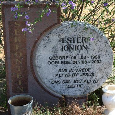 SERFONTEIN Ester Ionion 1950-2002