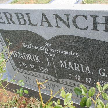 TERBLANCHE Hendrik J. 1925-1997 &amp; Maria G.E. 1928-19??