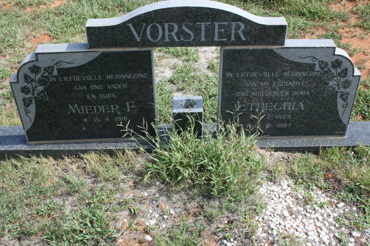 VORSTER Mieder F. 1918- &amp; Etrechia 1923-1987