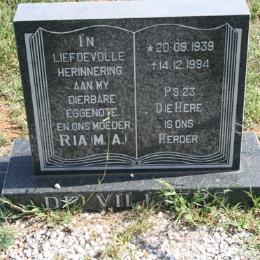 VILLIERS M.A., de 1939-1994