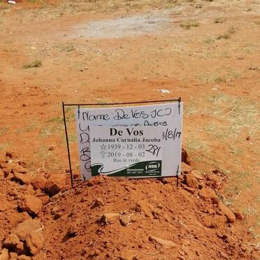 VOS Johanna Cornalia Jacoba, de 1939-2019