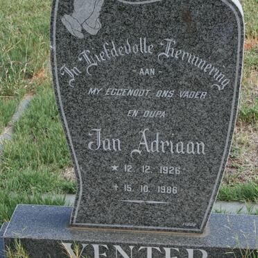 VENTER Jan Adriaan 1926-1986