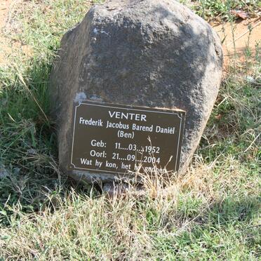 VENTER Frederik Jacobus Barend Daniel 1952-2004