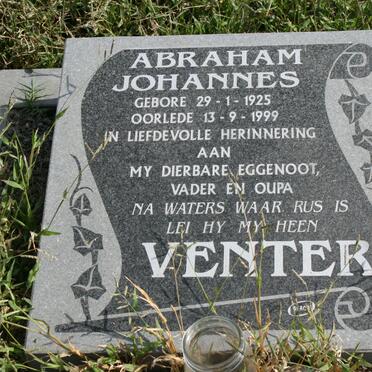 VENTER Abraham Johannes 1925-1999