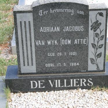 VILLIERS Adriaan Jacobus van Wyk, de 1901-1984
